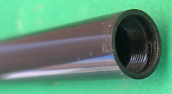 6337: PARKER SUPER 21 BLACK TAPER. Lenght is 4.86", outside diameter is 0.429" at opening, inside diameter is 0.344"